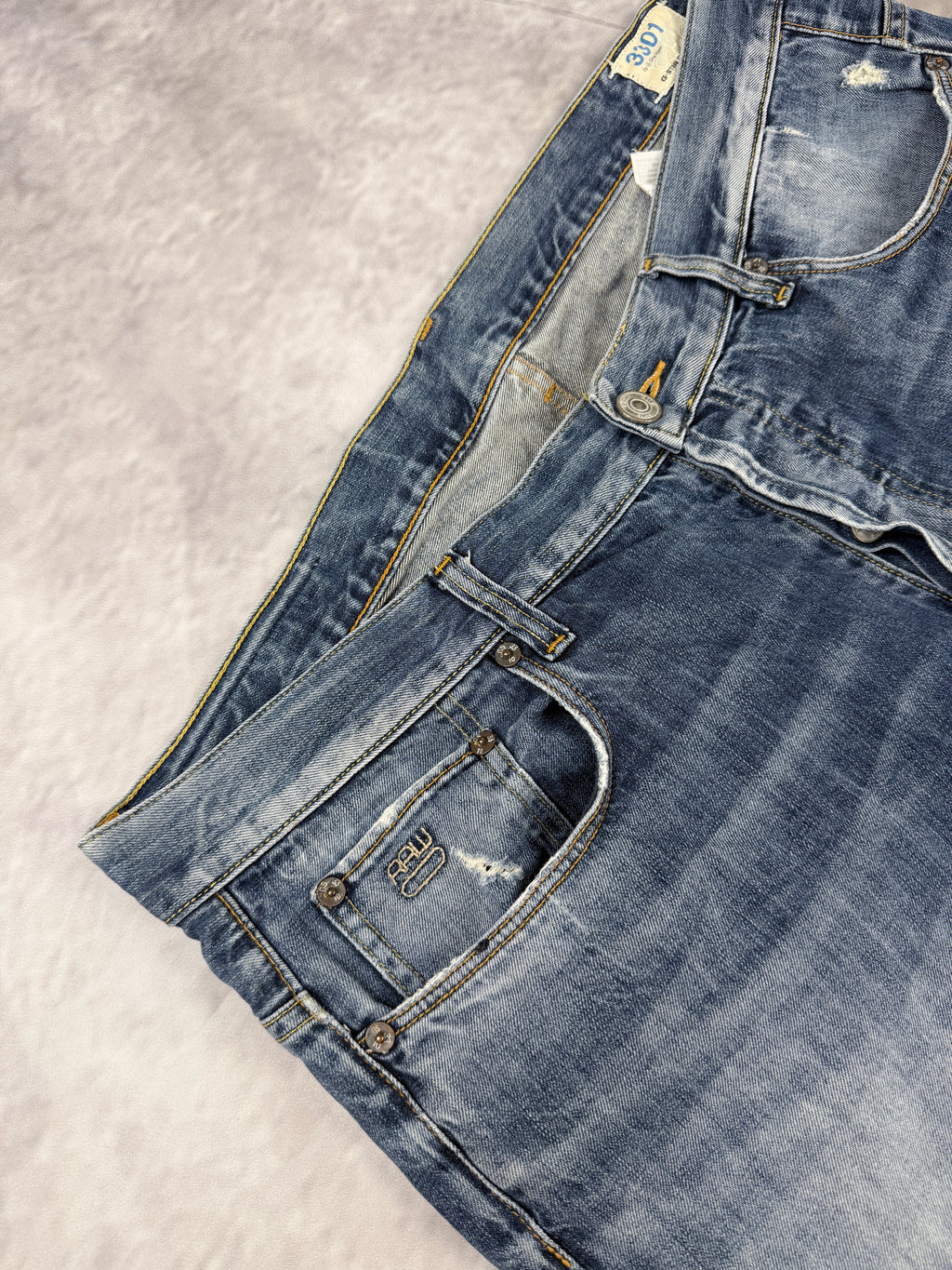 G-Star Washed Straight Fit Jeans W38 / L38 (XL)