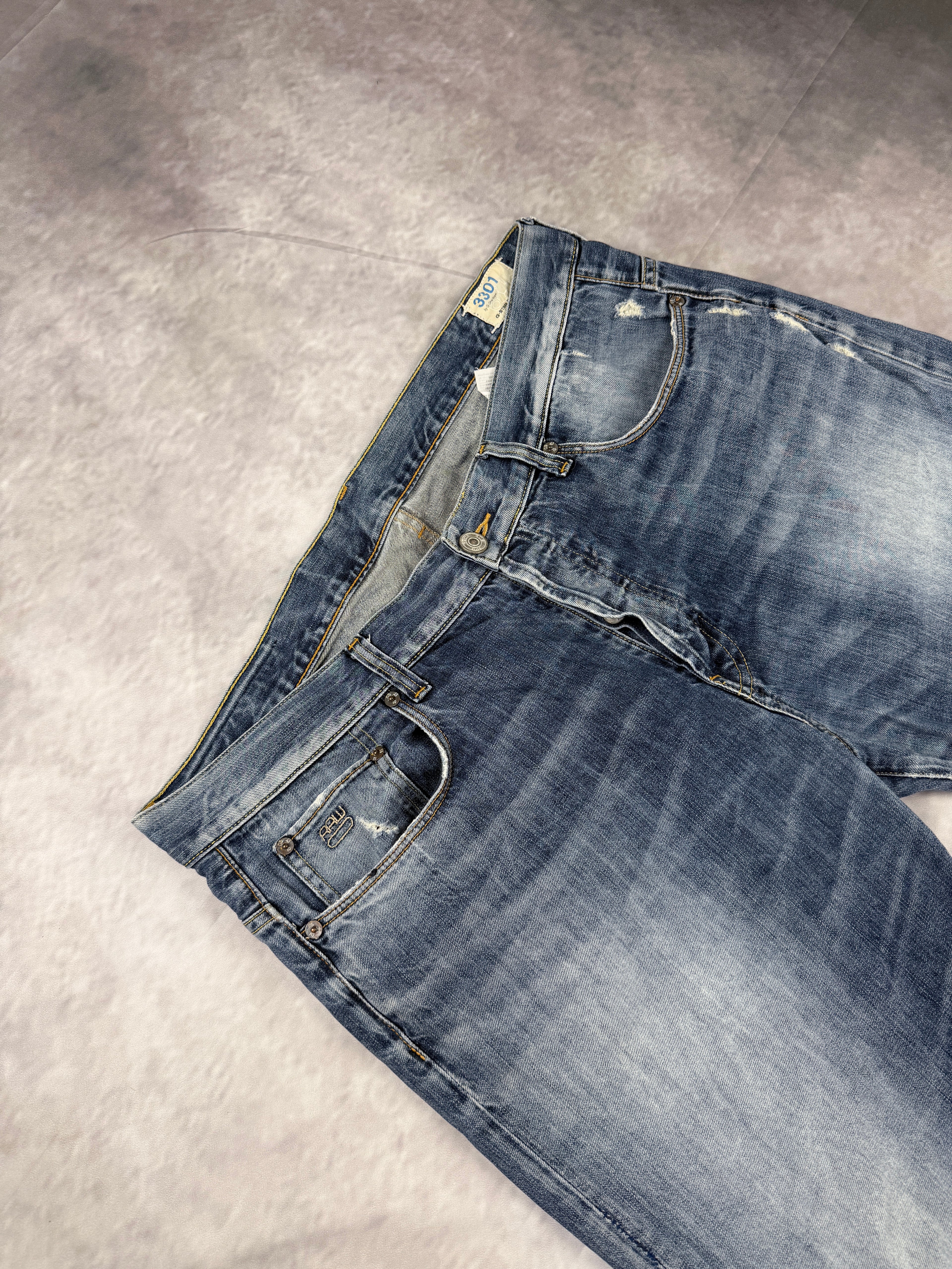 G-Star Washed Straight Fit Jeans W38 / L38 (XL)