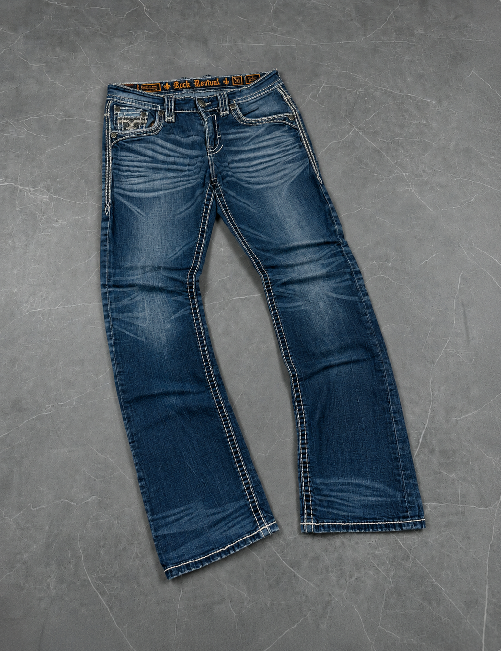 Rock Revivals Washed Bootcut Jeans W33 / L33 (M)