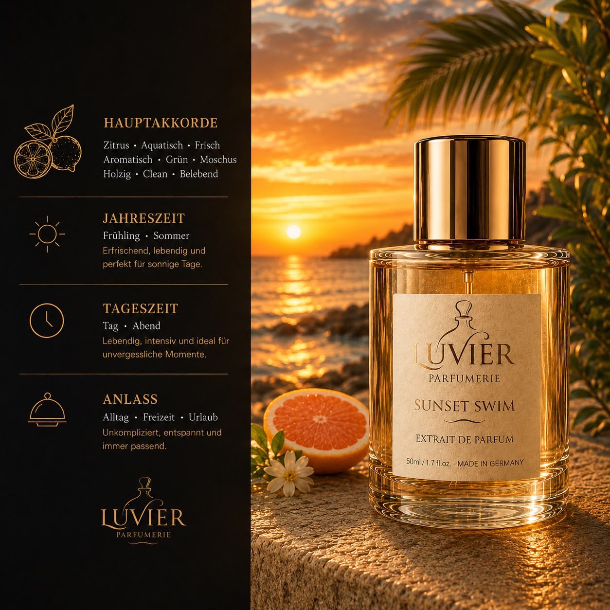 Luvier parfümerie – sunset swim (Extrait de Parfum)