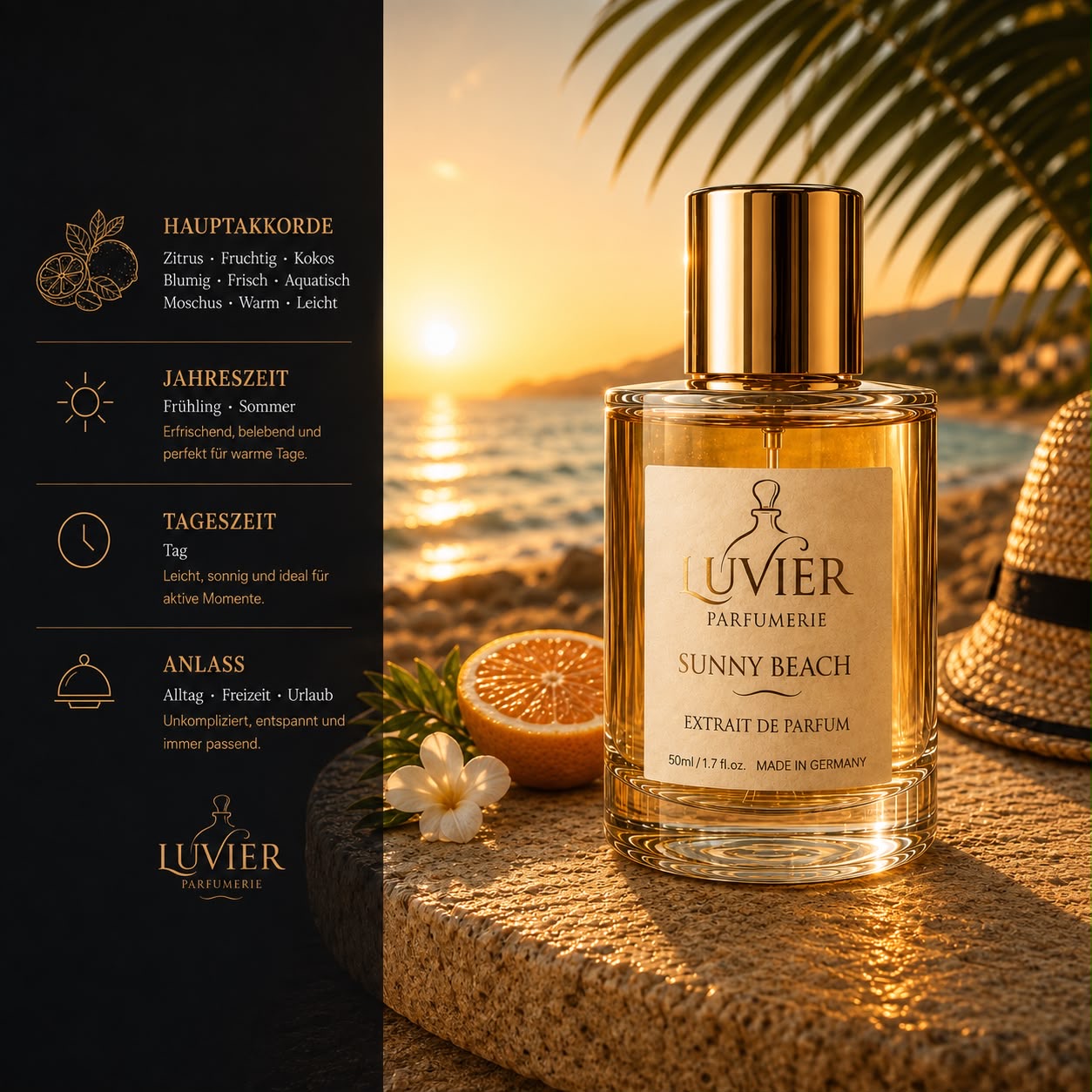 Luvier parfümerie – sunny beach (Extrait de Parfum)