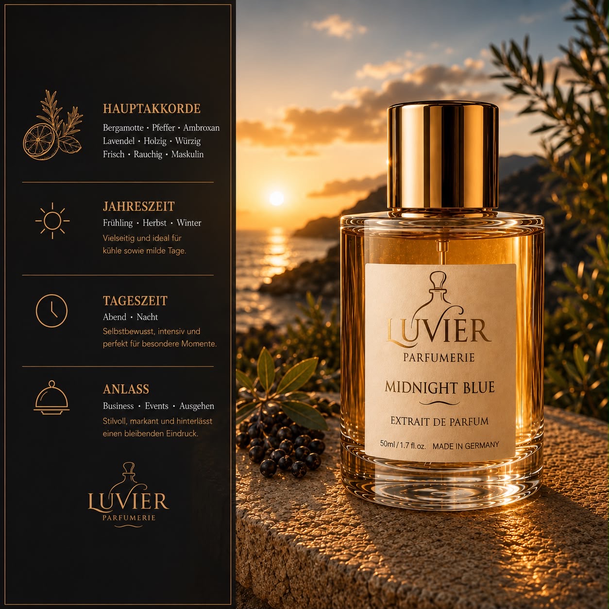 Luvier parfümerie – midnight blue (Extrait de Parfum)
