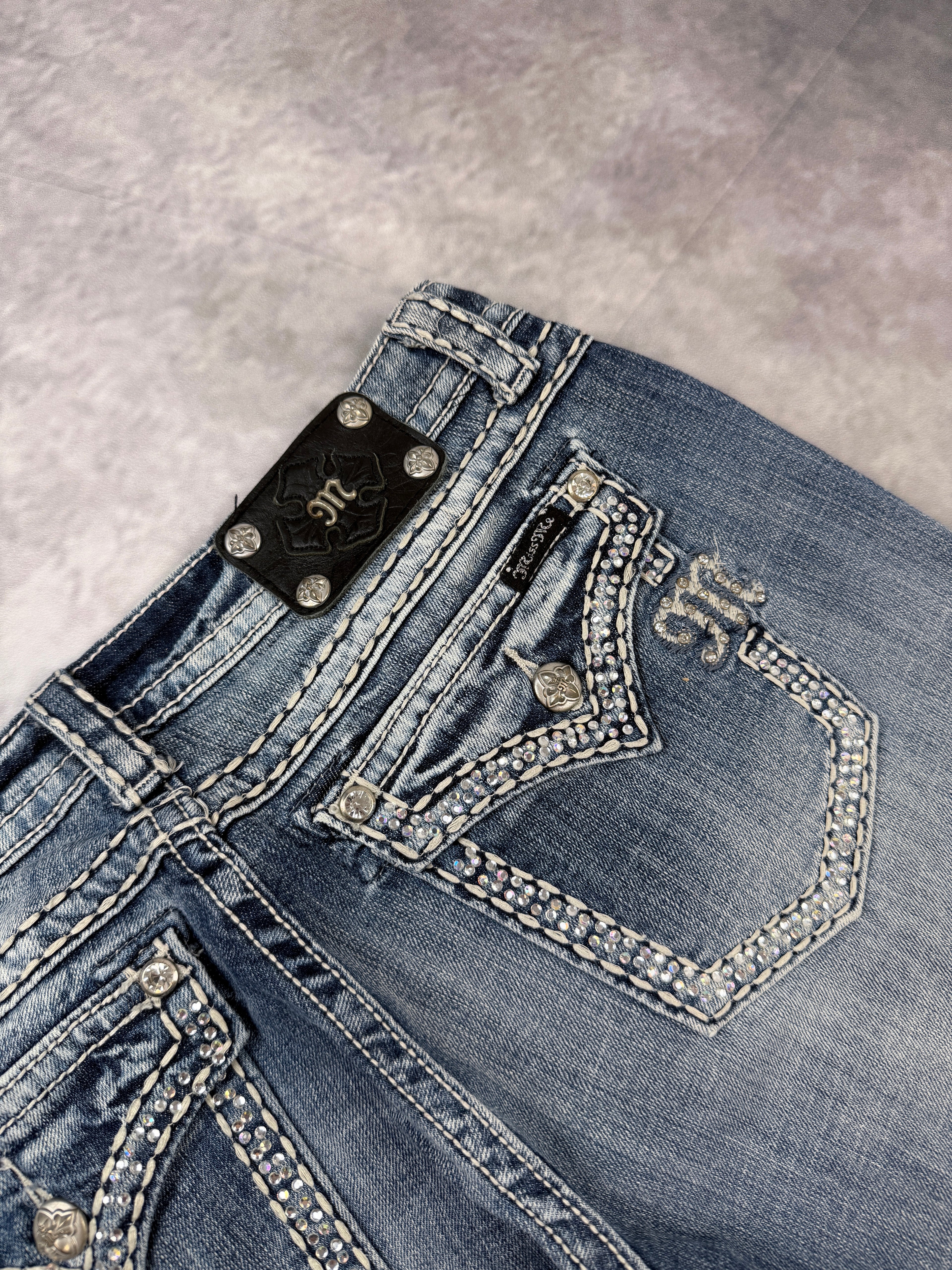 Miss Me Washed Cropped Jeans W32 / L30 (M)