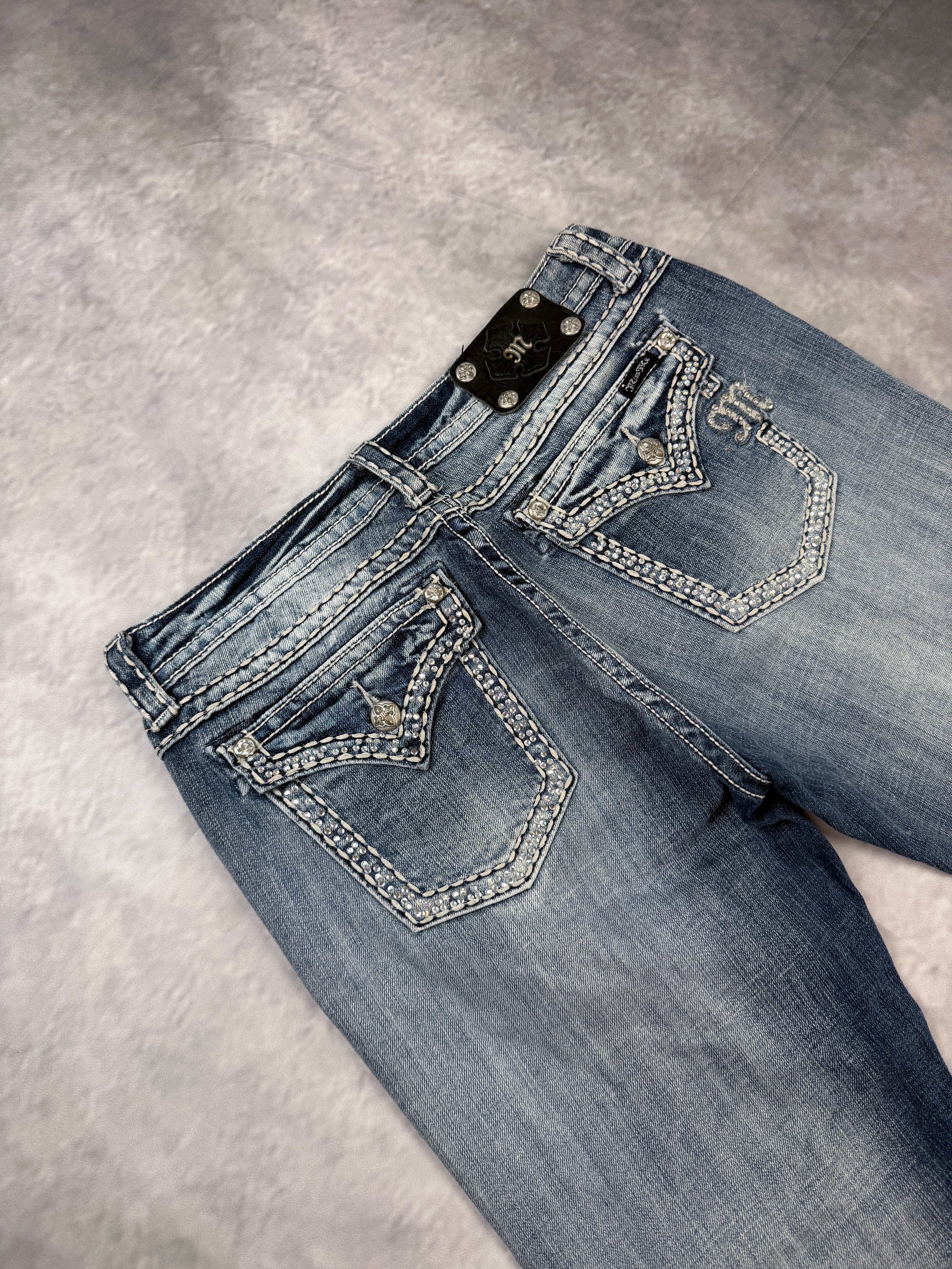 Miss Me Washed Cropped Jeans W32 / L30 (M)