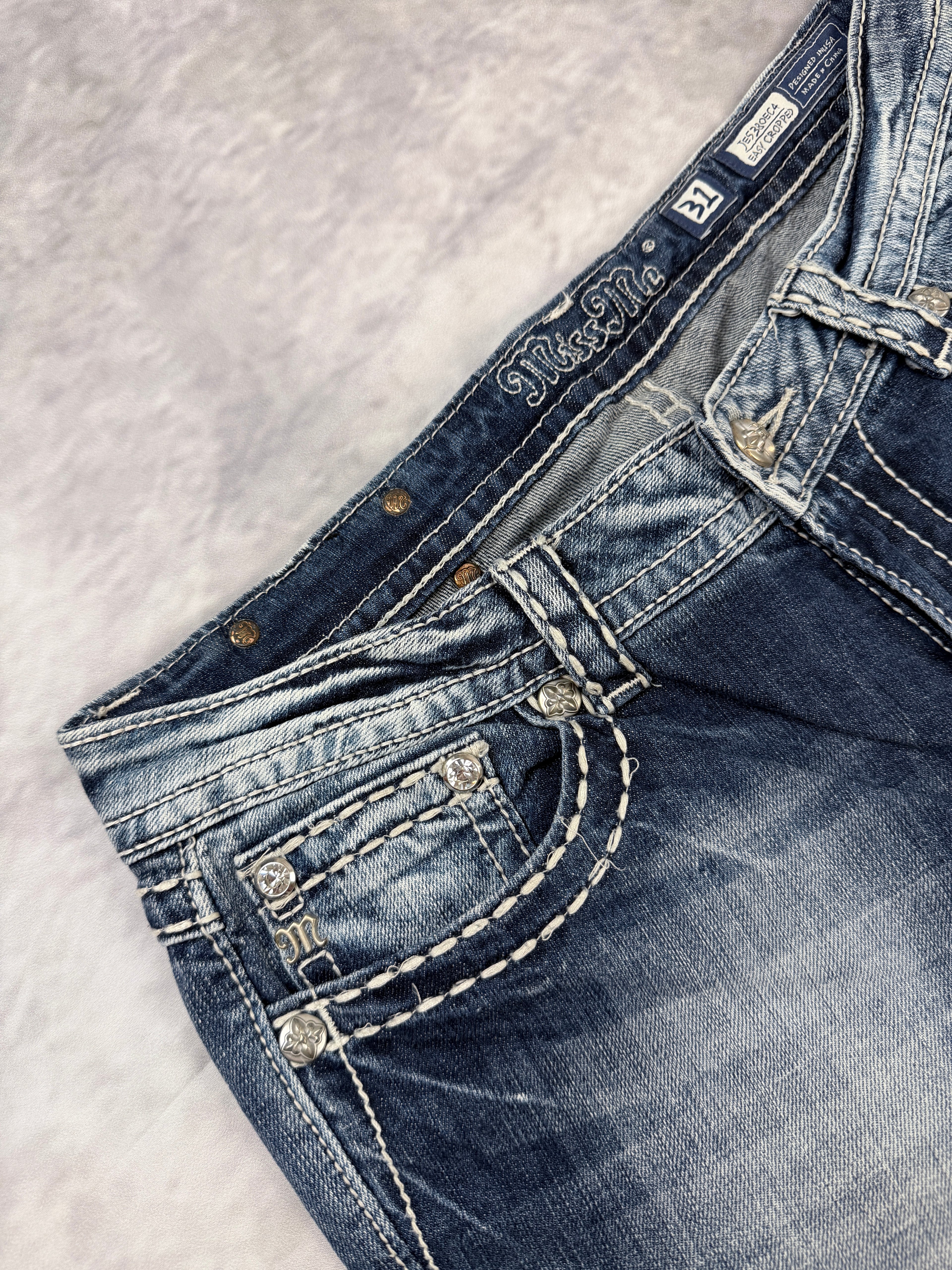 Miss Me Washed Cropped Jeans W32 / L30 (M)