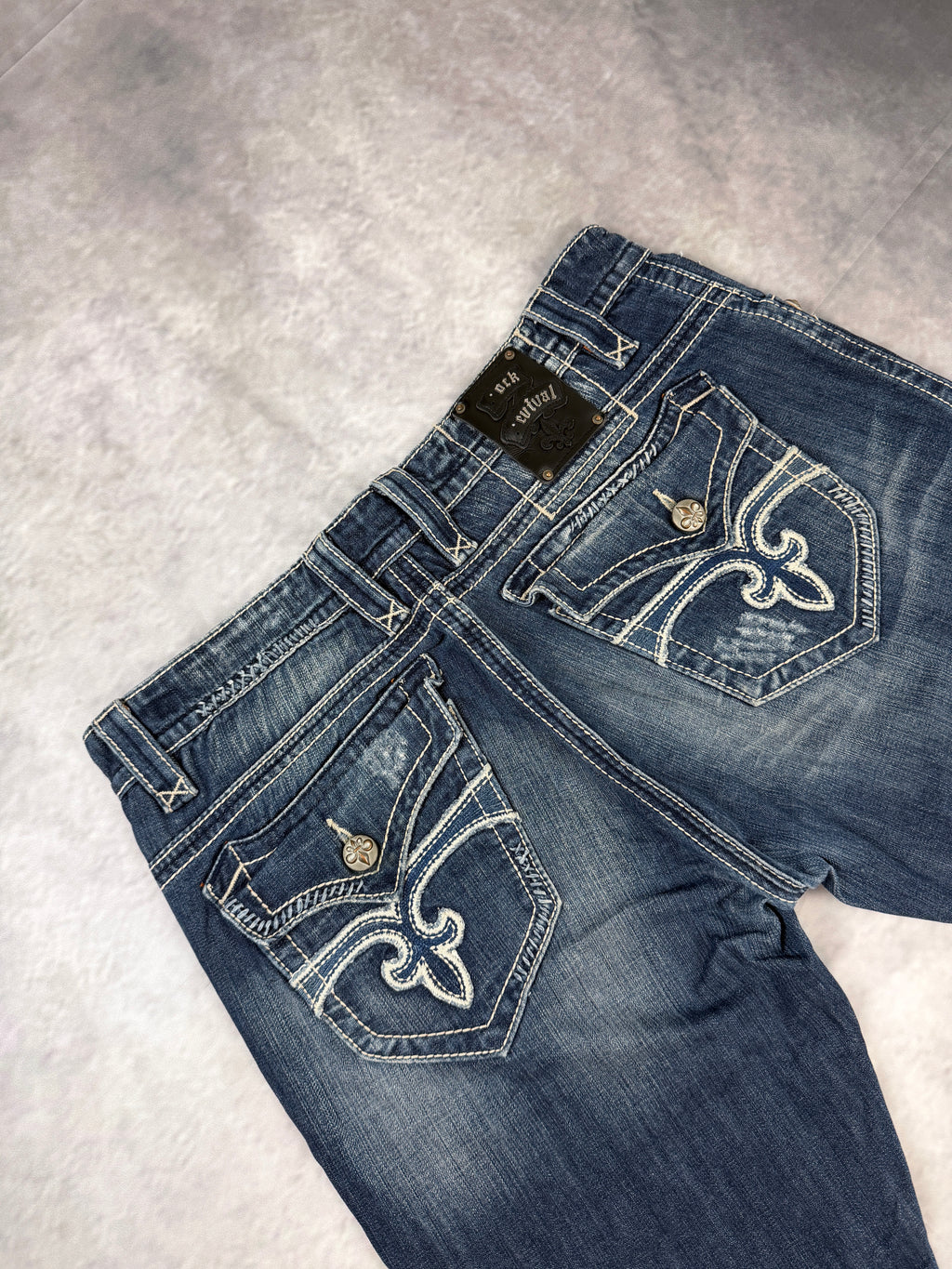 Rock Revivals Washed Staight Fit Jeans W38 / L38 (XL)
