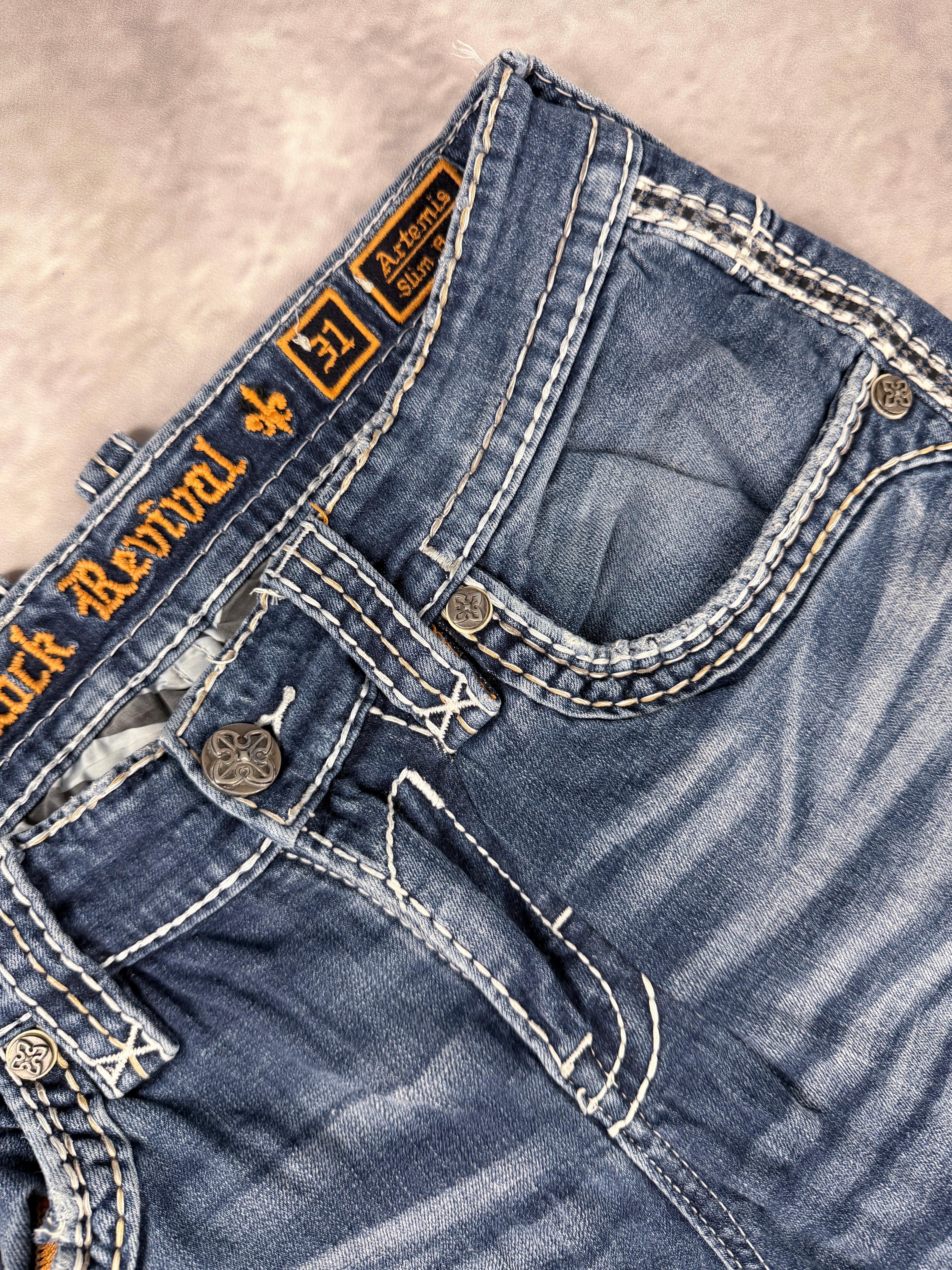 Rock Revivals Washed Bootcut Jeans W33 / L33 (M)