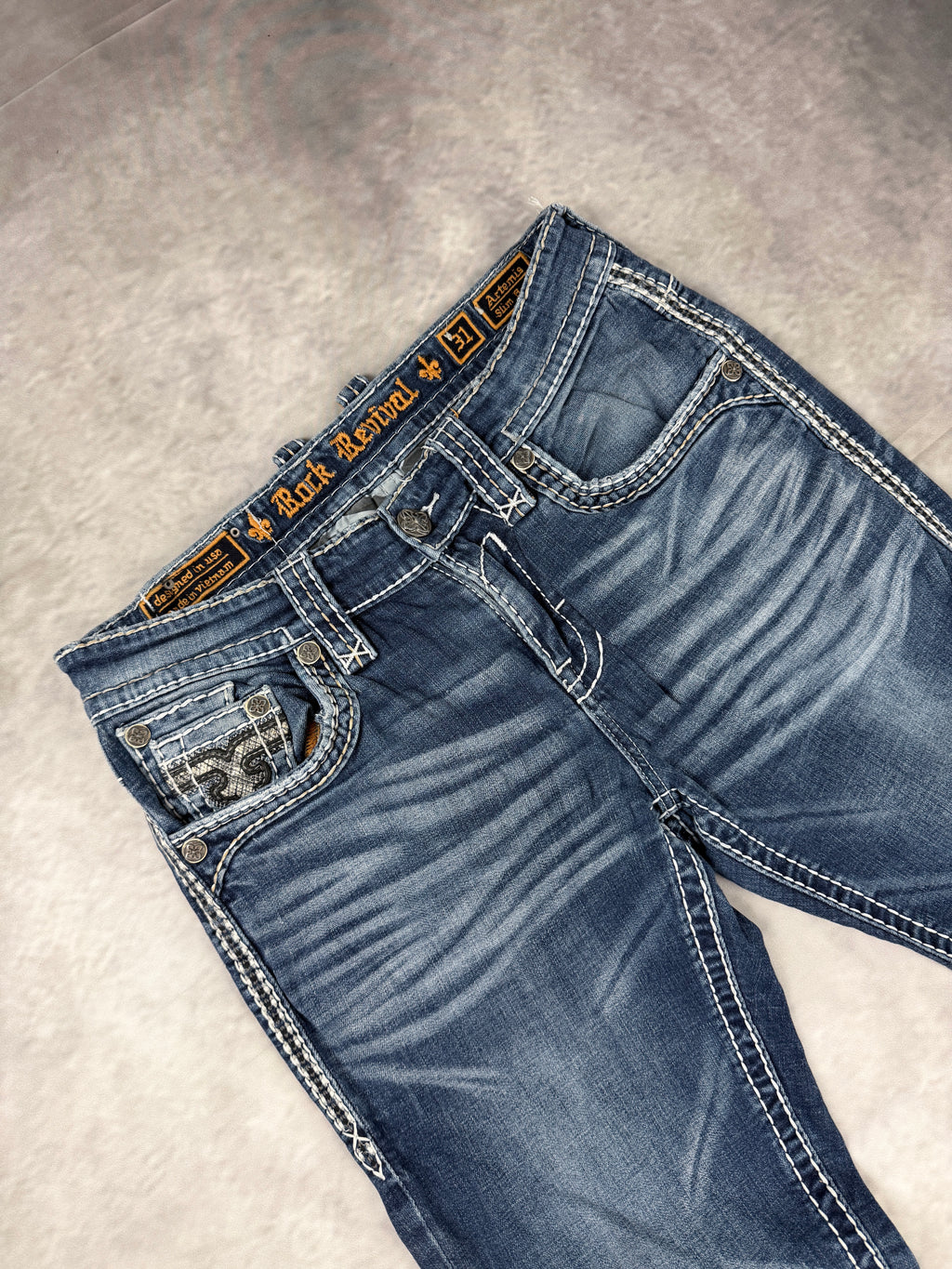 Rock Revivals Washed Bootcut Jeans W33 / L33 (M)