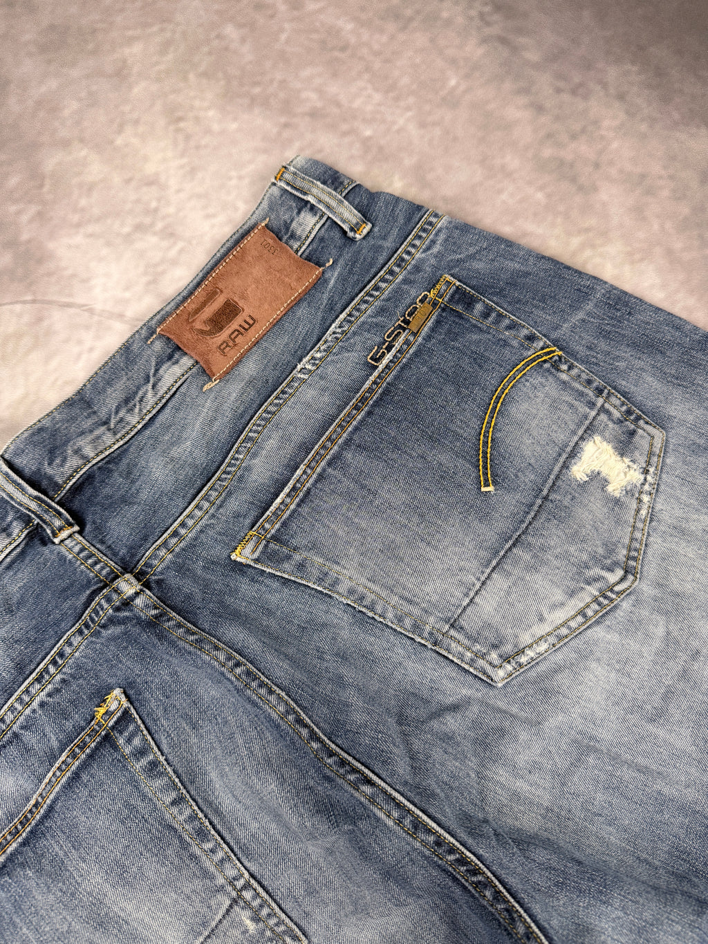 G-Star Washed Straight Fit Jeans W38 / L38 (XL)