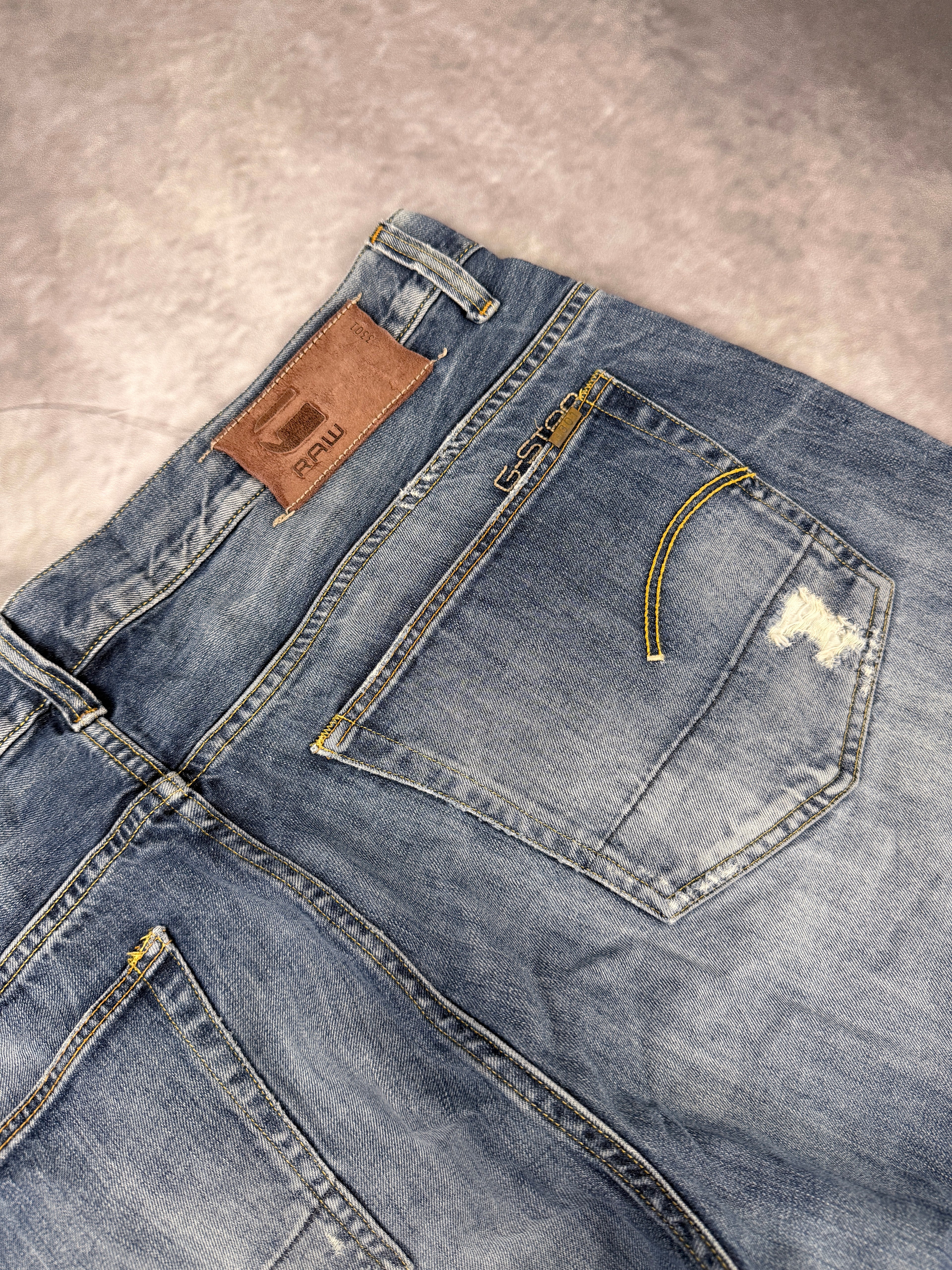 G-Star Washed Straight Fit Jeans W38 / L38 (XL)