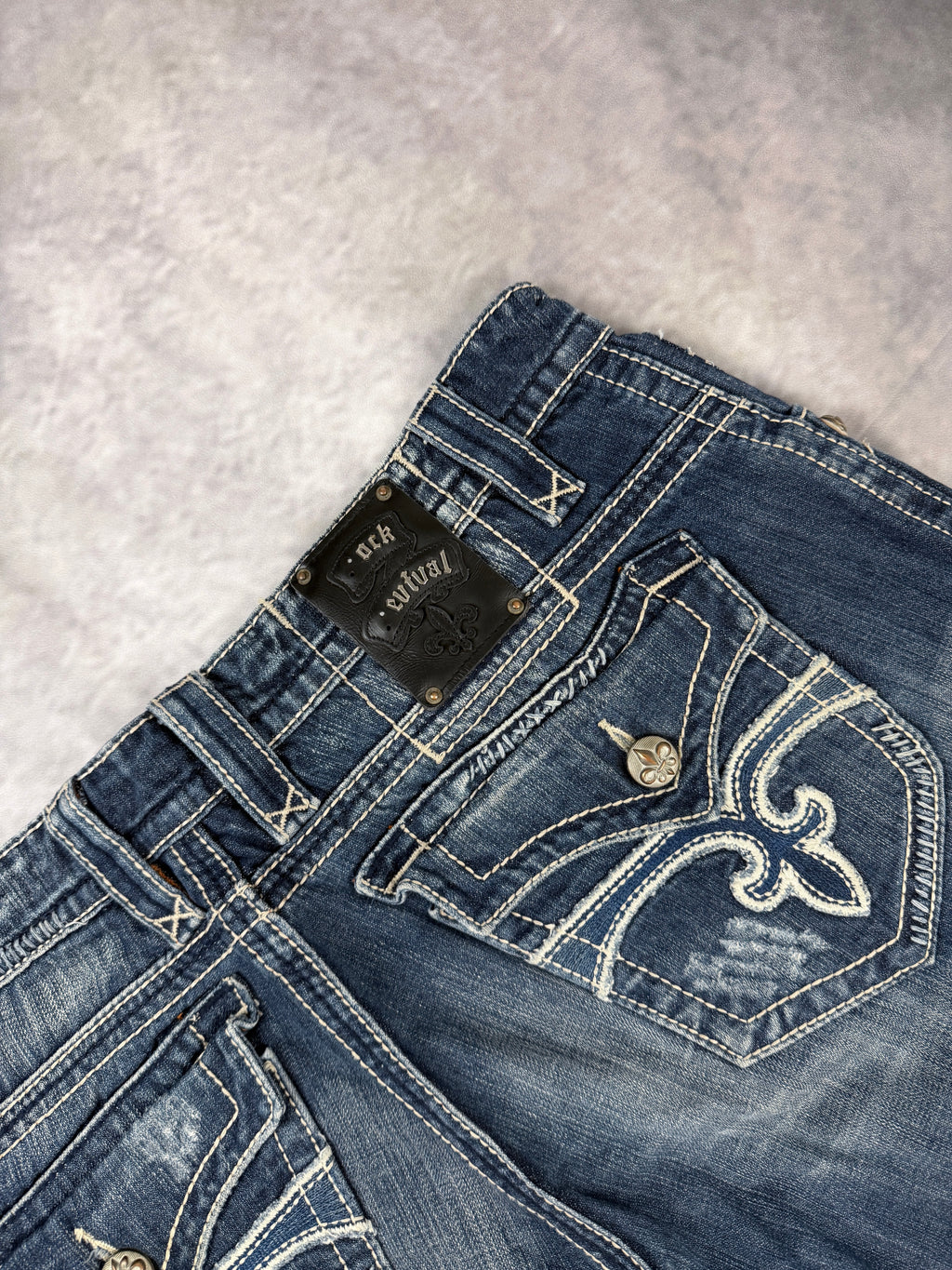 Rock Revivals Washed Staight Fit Jeans W38 / L38 (XL)