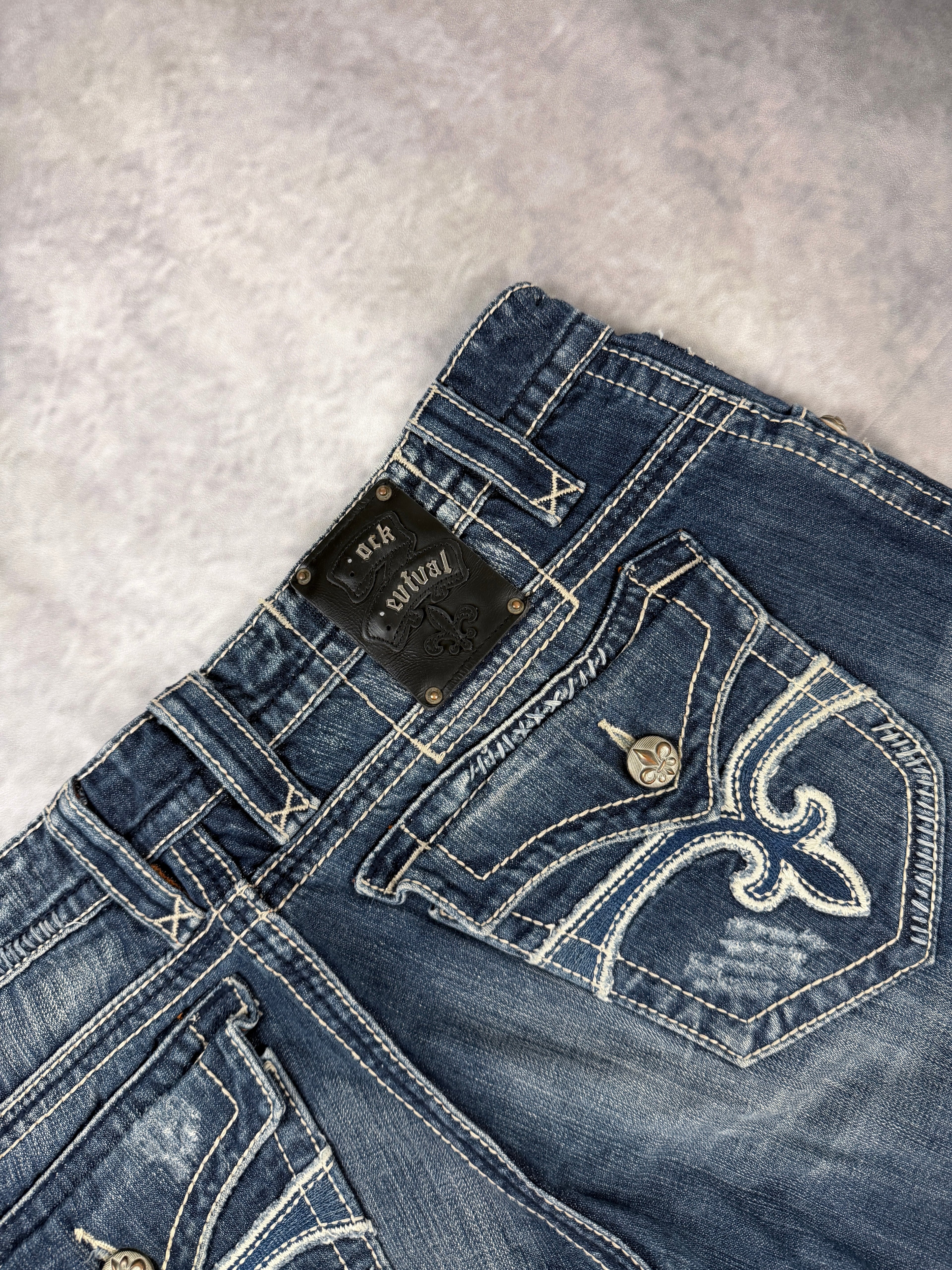 Rock Revivals Washed Staight Fit Jeans W38 / L38 (XL)