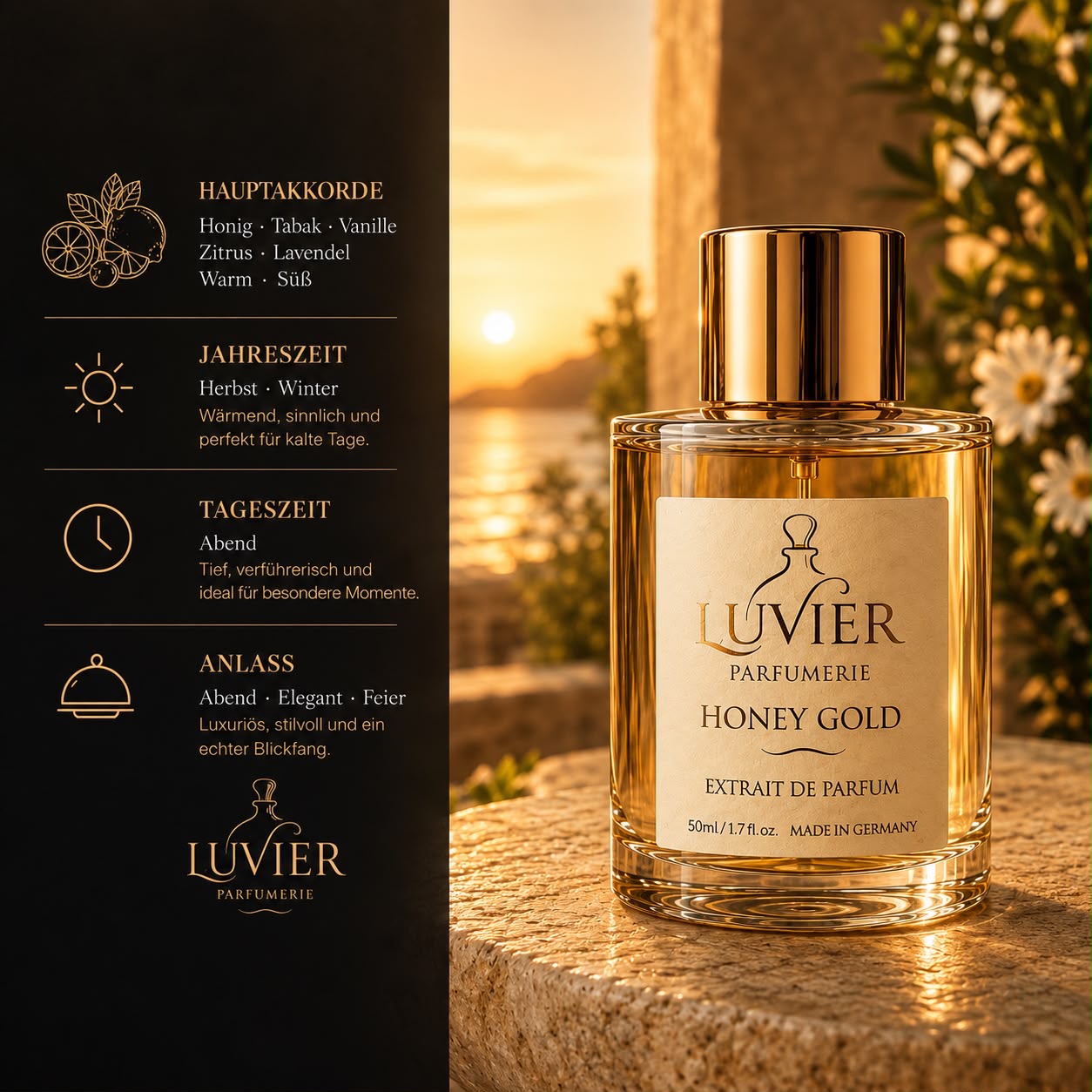 Luvier parfümerie – Honey gold (Extrait de Parfum)