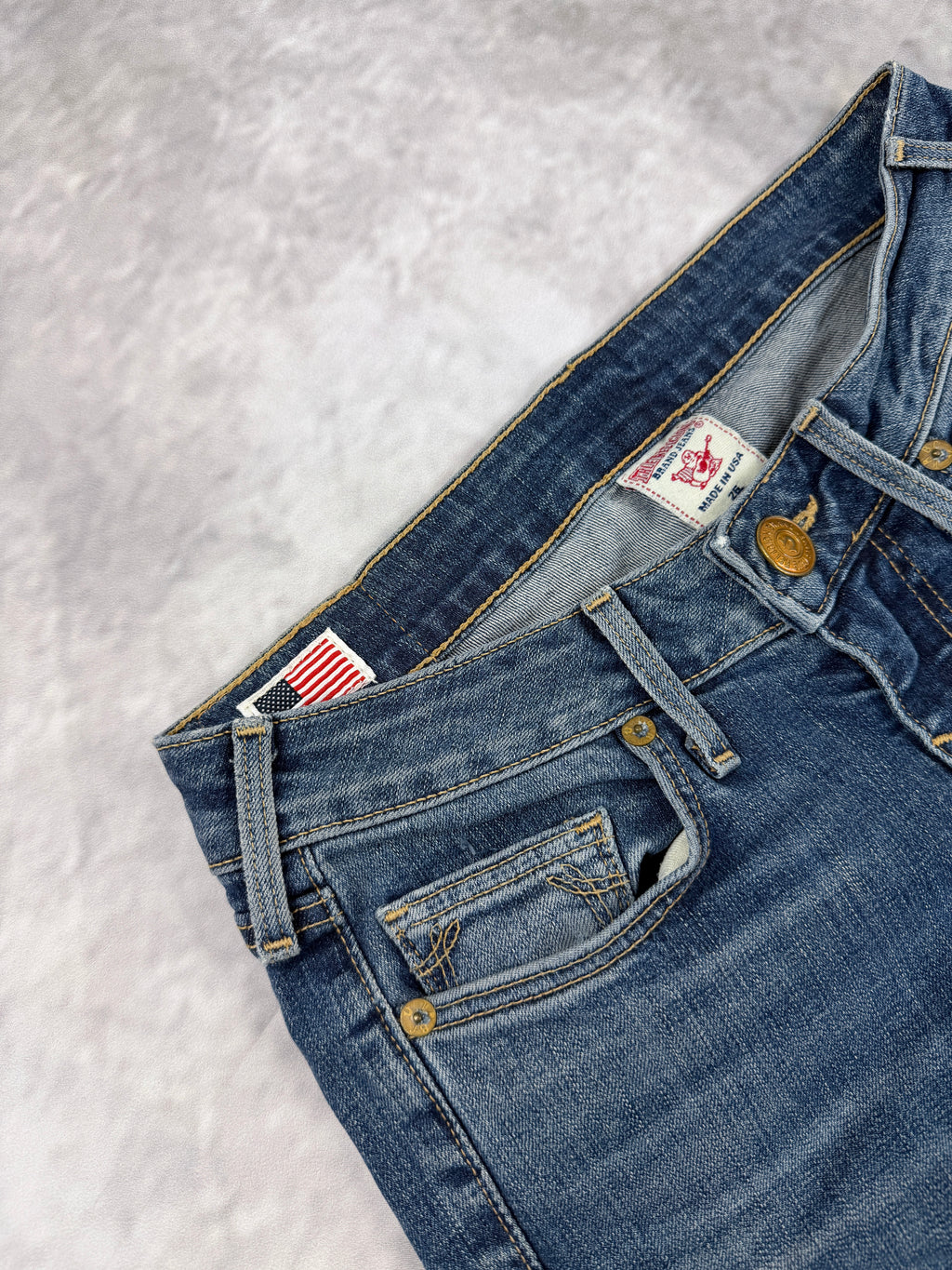 True Religion Washed Bootcut Jeans W27 / L30 (XS)