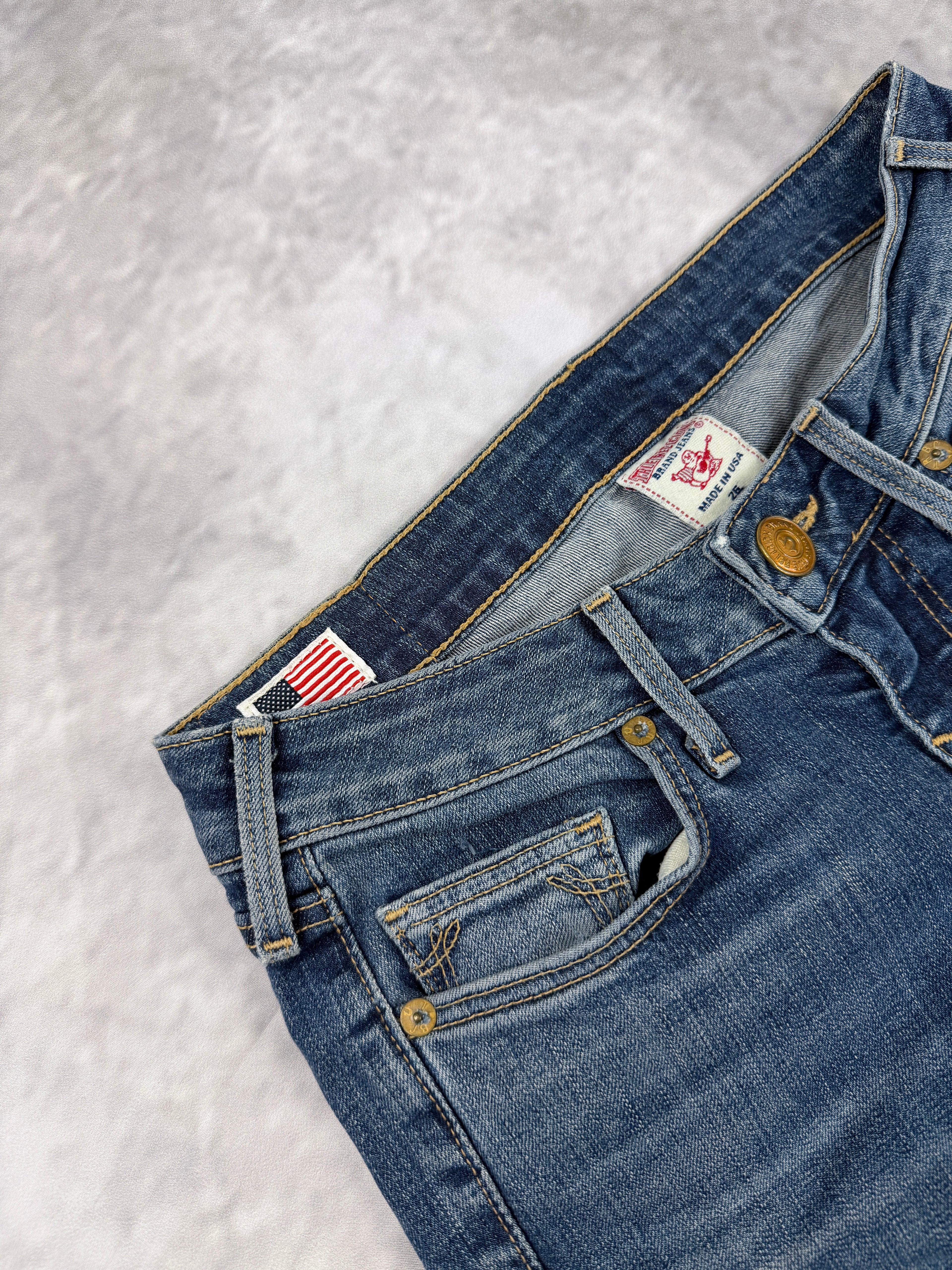 True Religion Washed Bootcut Jeans W27 / L30 (XS)