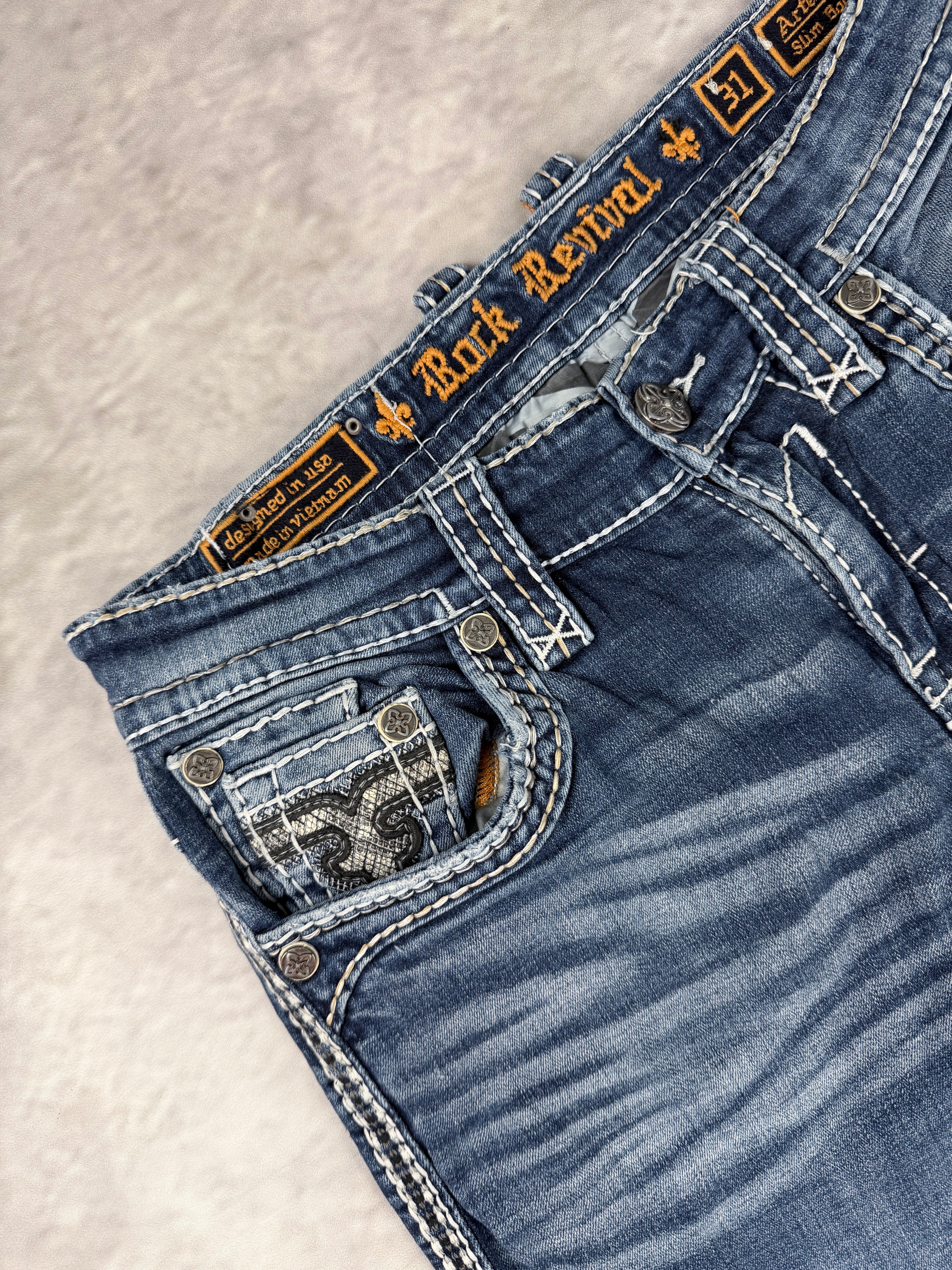 Rock Revivals Washed Bootcut Jeans W33 / L33 (M)