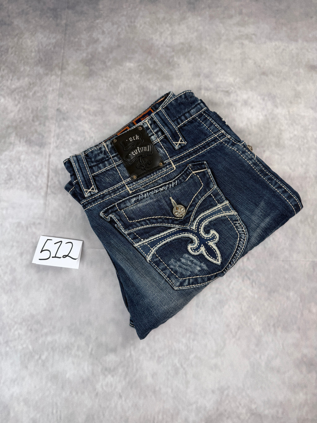 Rock Revivals Washed Staight Fit Jeans W38 / L38 (XL)