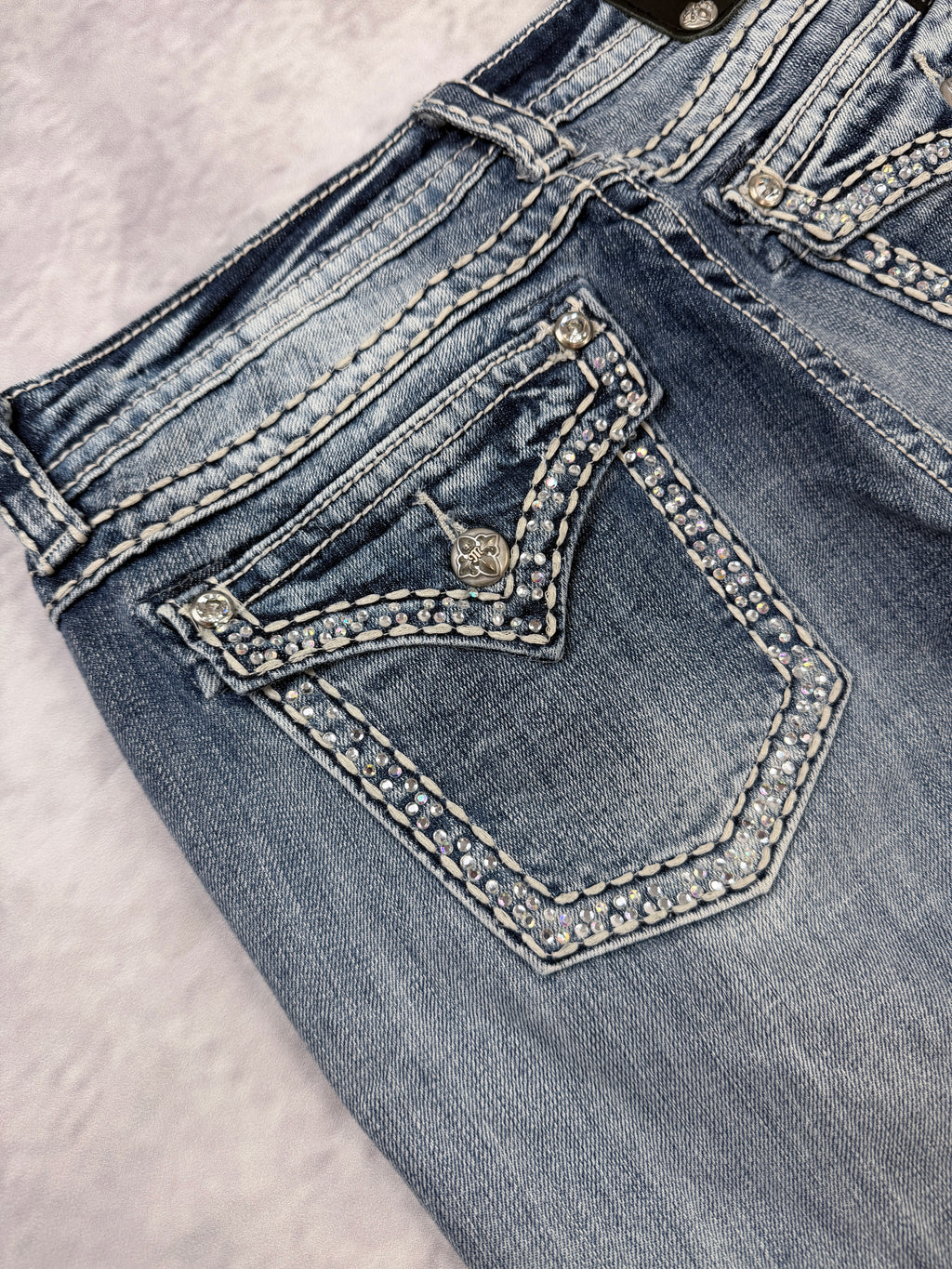 Miss Me Washed Cropped Jeans W32 / L30 (M)