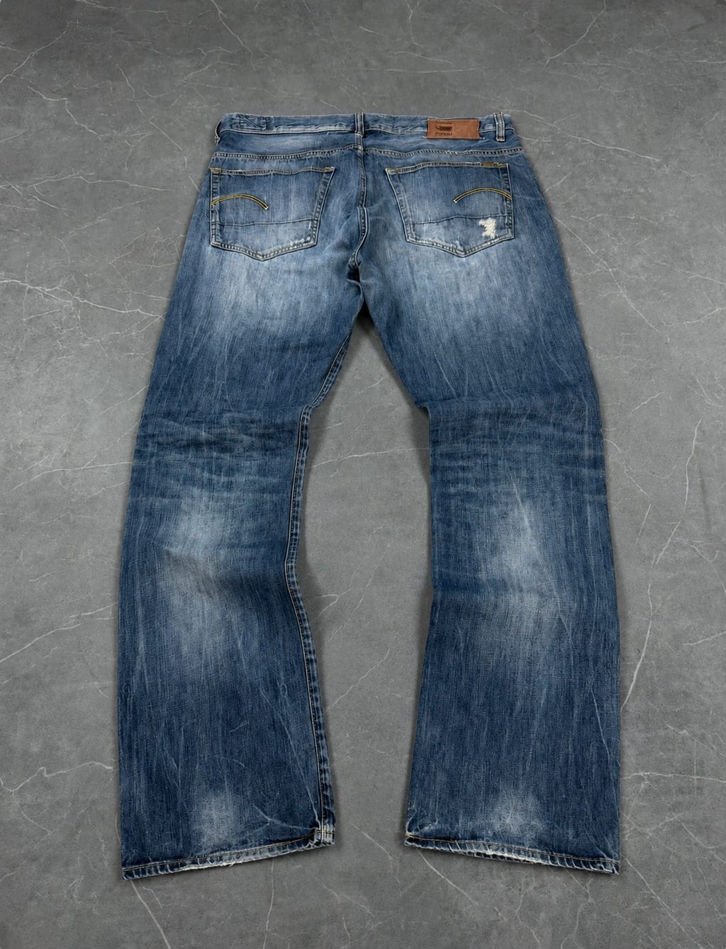 G-Star Washed Straight Fit Jeans W38 / L38 (XL)